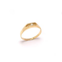 Anel Solit�rio Luz em Ouro 18 Kilates - 21060
